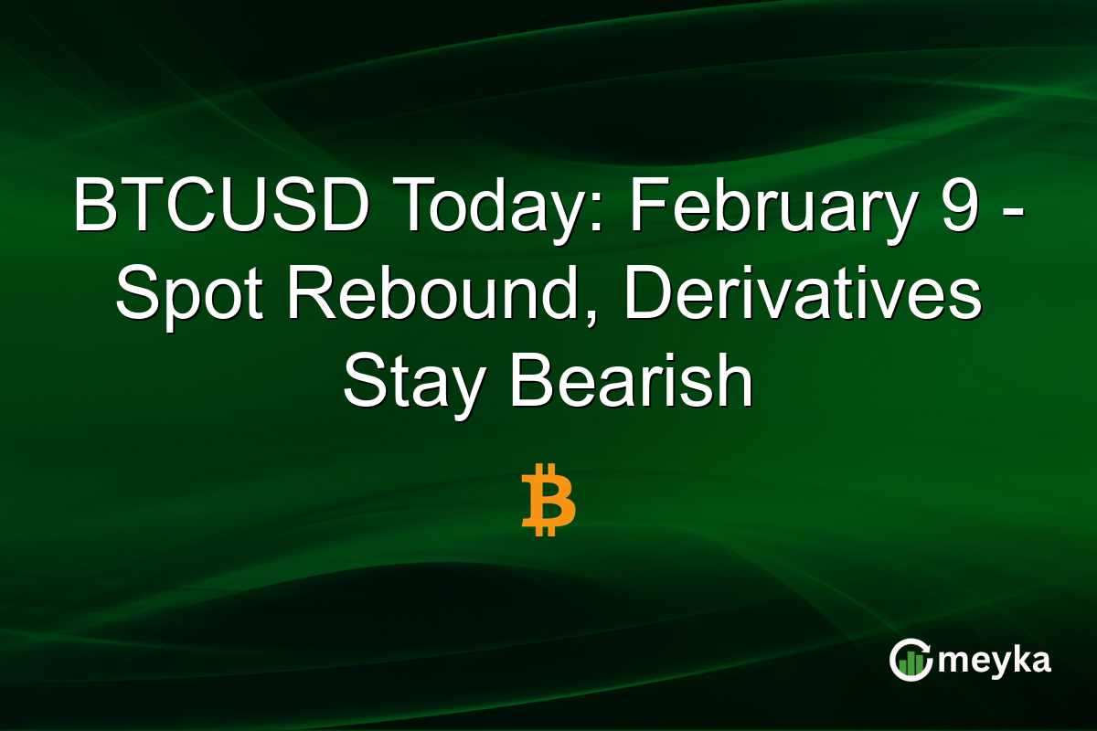 BTCUSD Today: February 9 - Spot Rebound, Derivatives Stay Bearish