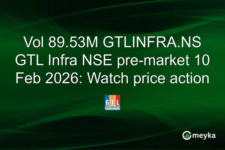Vol 89.53M GTLINFRA.NS GTL Infra NSE pre-market 10 Feb 2026: Watch price action