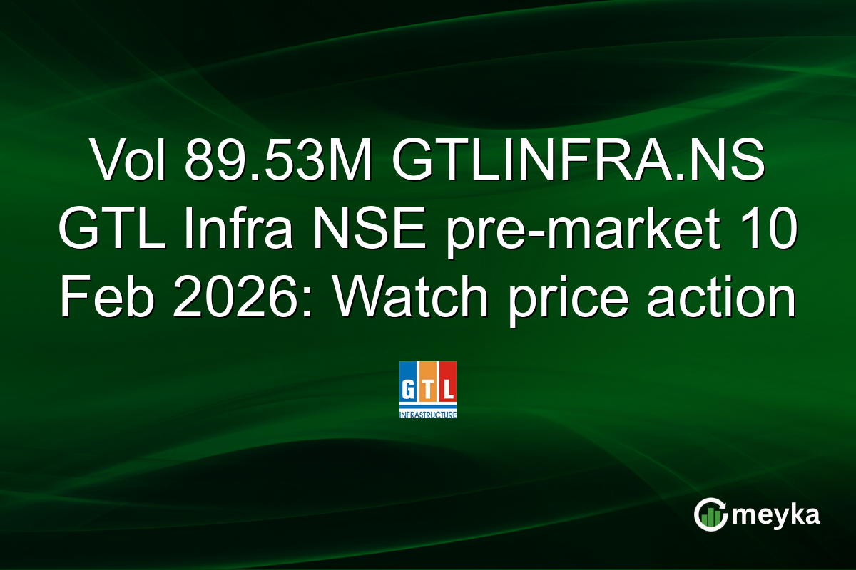 Vol 89.53M GTLINFRA.NS GTL Infra NSE pre-market 10 Feb 2026: Watch price action