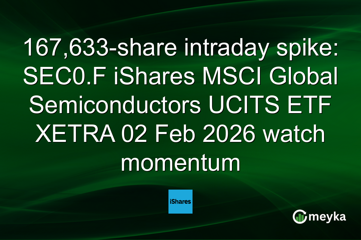 167,633-share intraday spike: SEC0.F iShares MSCI Global Semiconductors UCITS ETF XETRA 02 Feb 2026 watch momentum