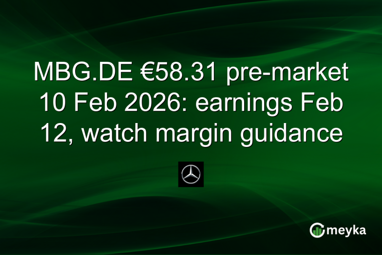 MBG.DE €58.31 pre-market 10 Feb 2026: earnings Feb 12, watch margin guidance