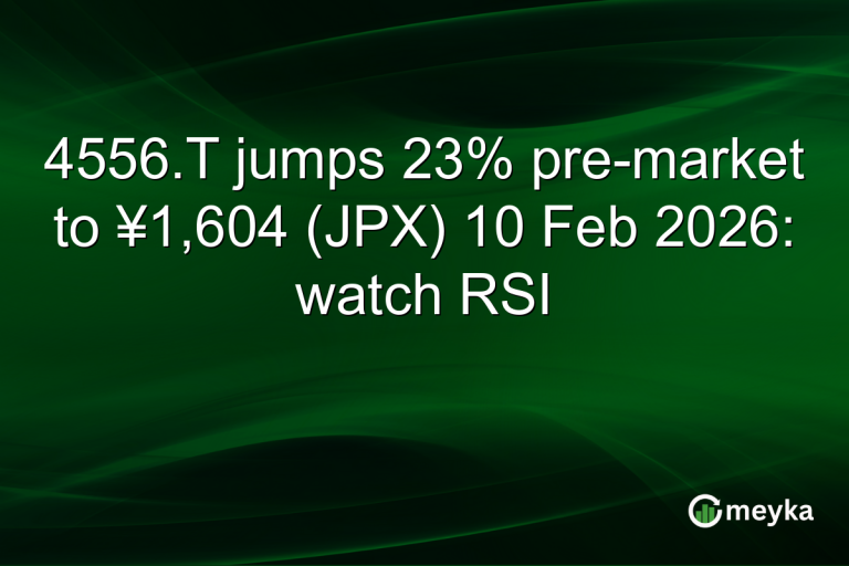 4556.T jumps 23% pre-market to ¥1,604 (JPX) 10 Feb 2026: watch RSI