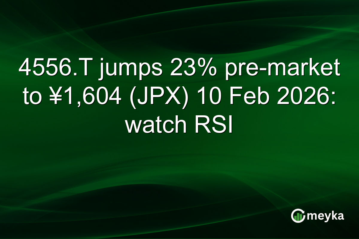 4556.T jumps 23% pre-market to ¥1,604 (JPX) 10 Feb 2026: watch RSI