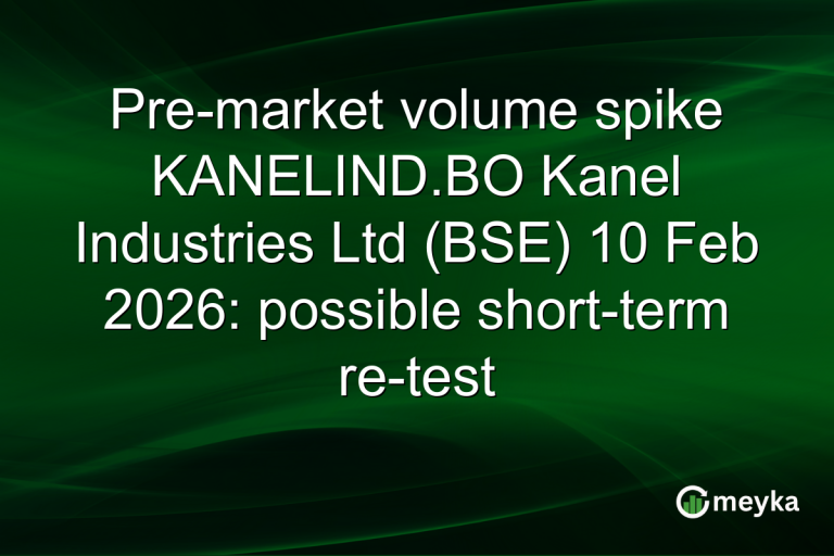 Pre-market volume spike KANELIND.BO Kanel Industries Ltd (BSE) 10 Feb 2026: possible short-term re-test