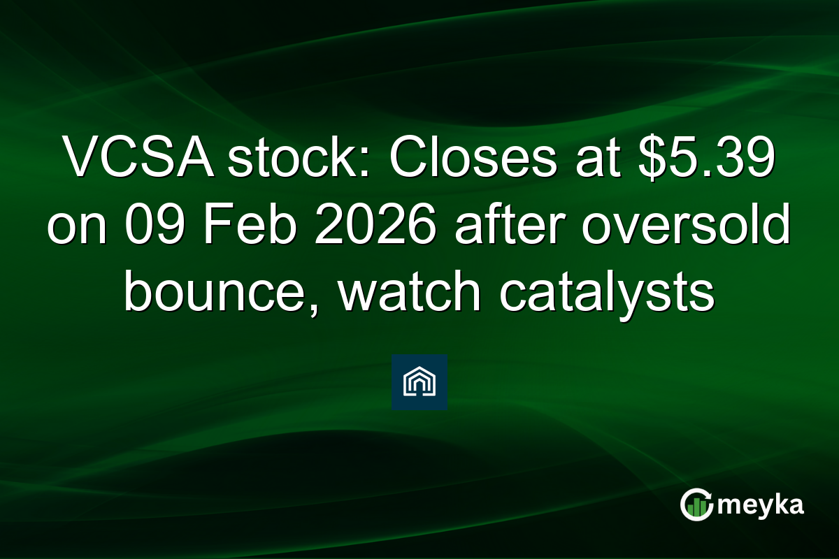 VCSA stock: Closes at $5.39 on 09 Feb 2026 after oversold bounce, watch catalysts