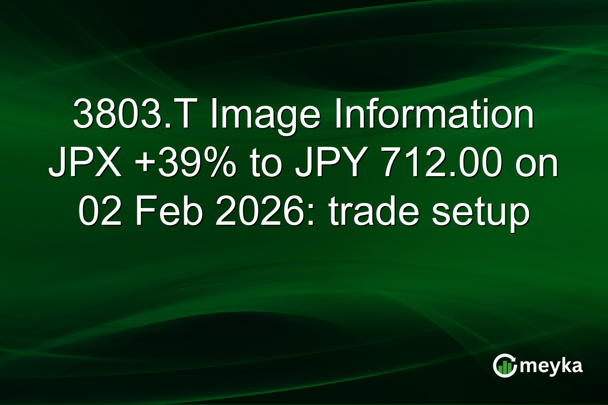 3803.T Image Information JPX +39% to JPY 712.00 on 02 Feb 2026: trade setup