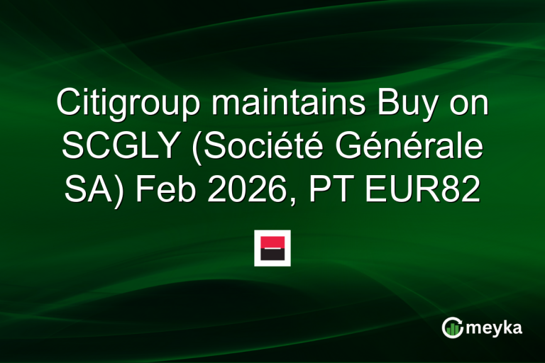 Citigroup maintains Buy on SCGLY (Société Générale SA) Feb 2026, PT EUR82