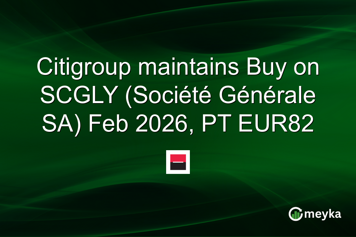 Citigroup maintains Buy on SCGLY (Société Générale SA) Feb 2026, PT EUR82