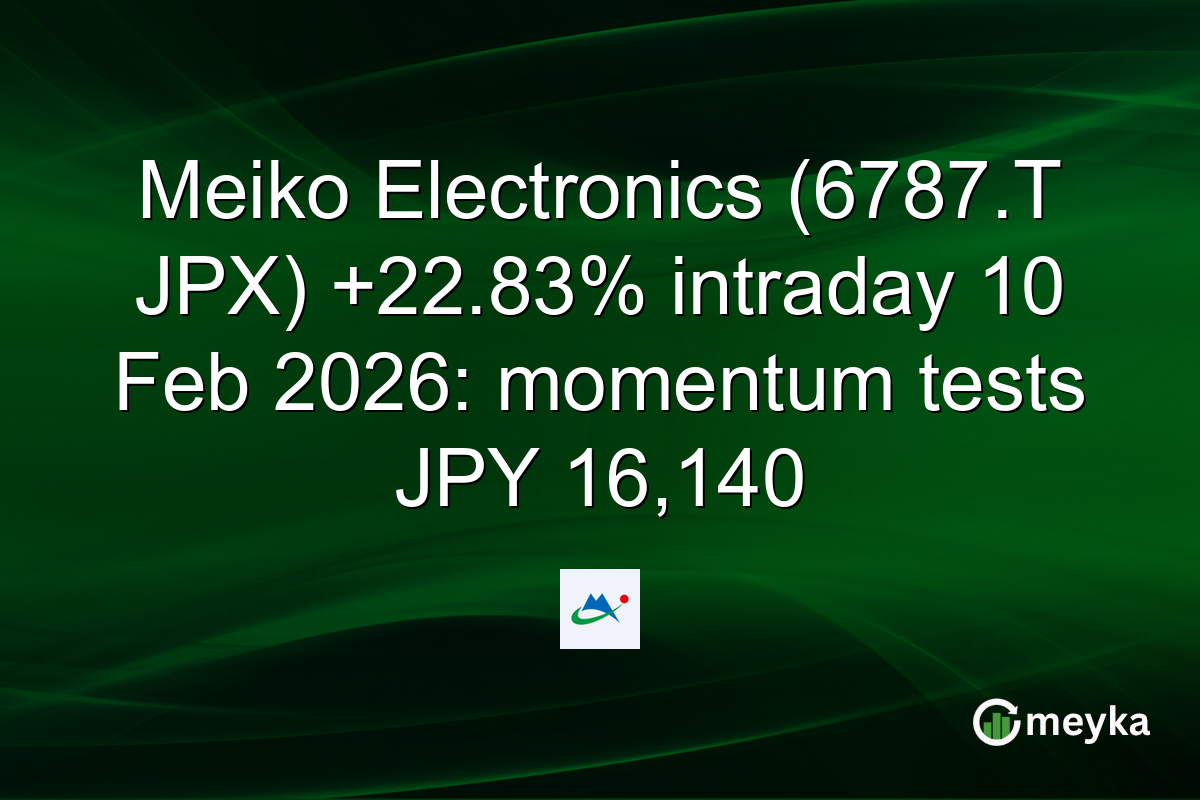 Meiko Electronics (6787.T JPX) +22.83% intraday 10 Feb 2026: momentum tests JPY 16,140