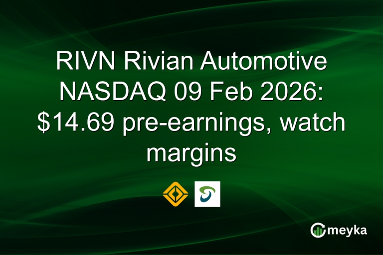 RIVN Rivian Automotive NASDAQ 09 Feb 2026: $14.69 pre-earnings, watch margins