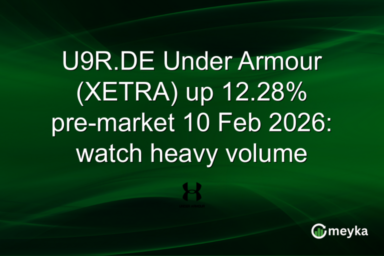 U9R.DE Under Armour (XETRA) up 12.28% pre-market 10 Feb 2026: watch heavy volume
