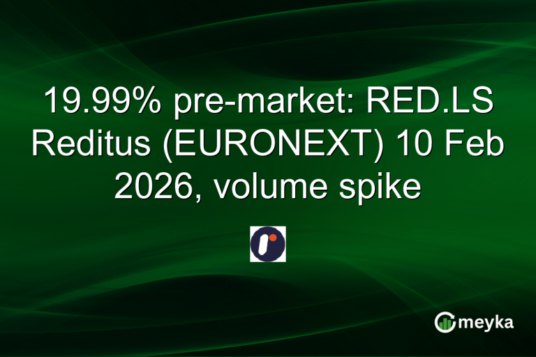19.99% pre-market: RED.LS Reditus (EURONEXT) 10 Feb 2026, volume spike