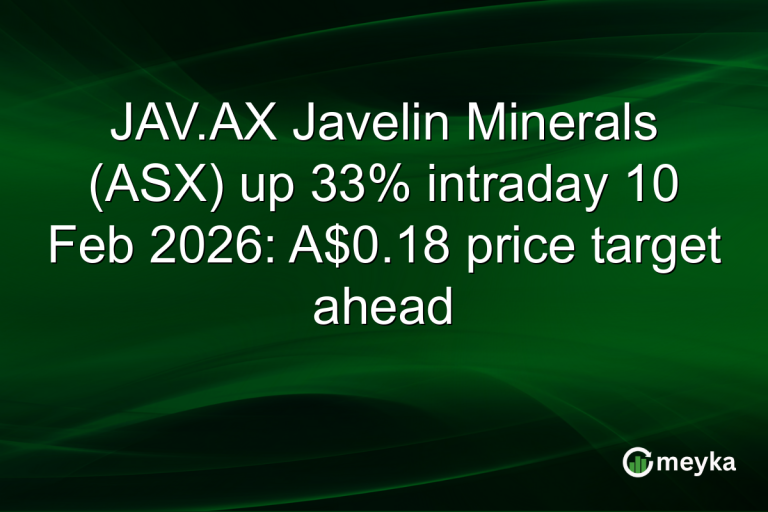 JAV.AX Javelin Minerals (ASX) up 33% intraday 10 Feb 2026: A$0.18 price target ahead