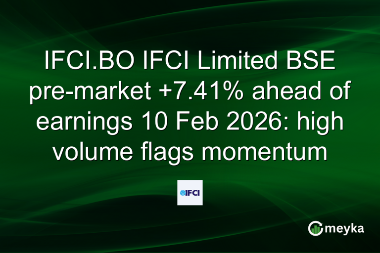 IFCI.BO IFCI Limited BSE pre-market +7.41% ahead of earnings 10 Feb 2026: high volume flags momentum