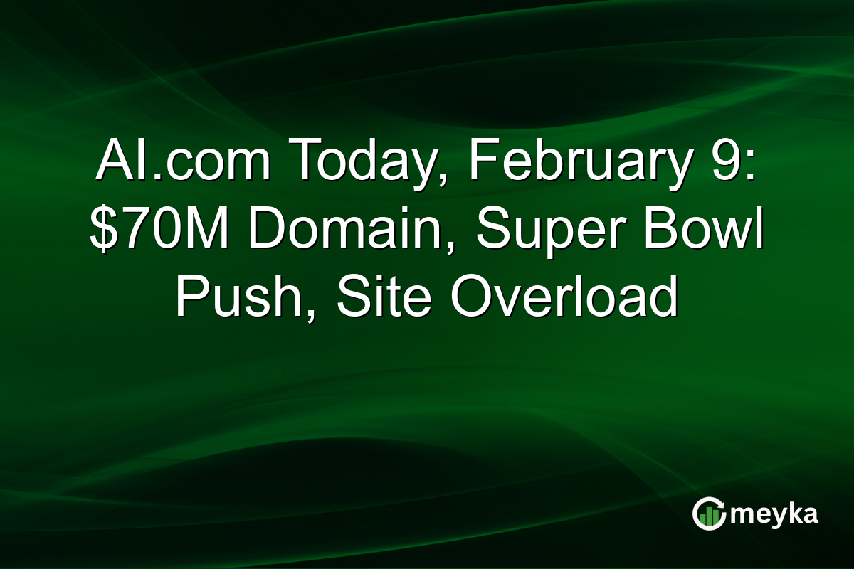 AI.com Today, February 9: $70M Domain, Super Bowl Push, Site Overload