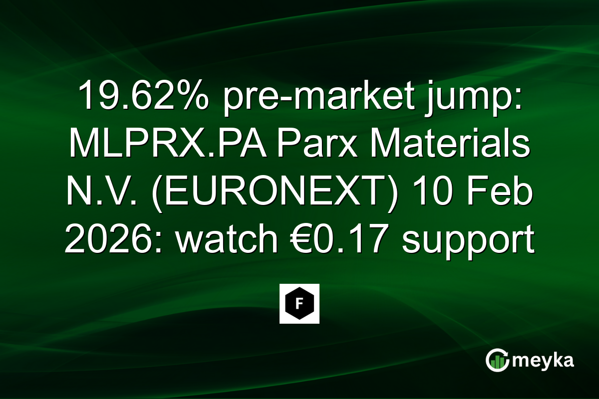 19.62% pre-market jump: MLPRX.PA Parx Materials N.V. (EURONEXT) 10 Feb 2026: watch €0.17 support