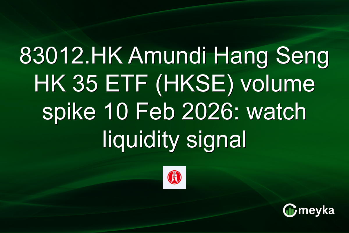 83012.HK Amundi Hang Seng HK 35 ETF (HKSE) volume spike 10 Feb 2026: watch liquidity signal