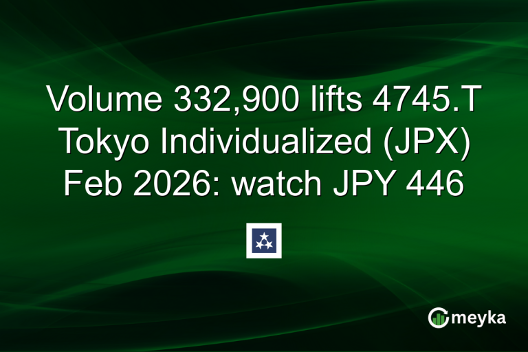 Volume 332,900 lifts 4745.T Tokyo Individualized (JPX) Feb 2026: watch JPY 446