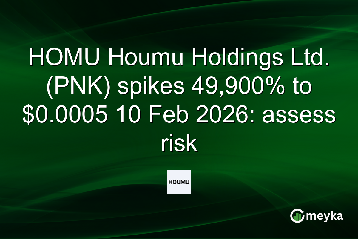HOMU Houmu Holdings Ltd. (PNK) spikes 49,900% to $0.0005 10 Feb 2026: assess risk