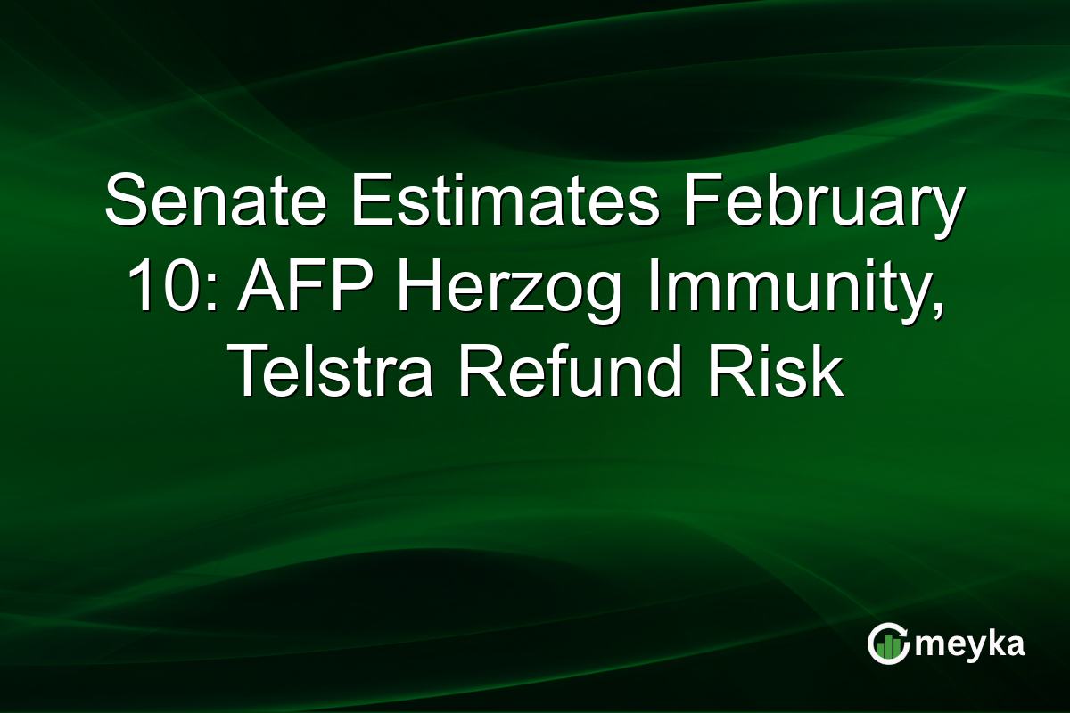 Senate Estimates February 10: AFP Herzog Immunity, Telstra Refund Risk
