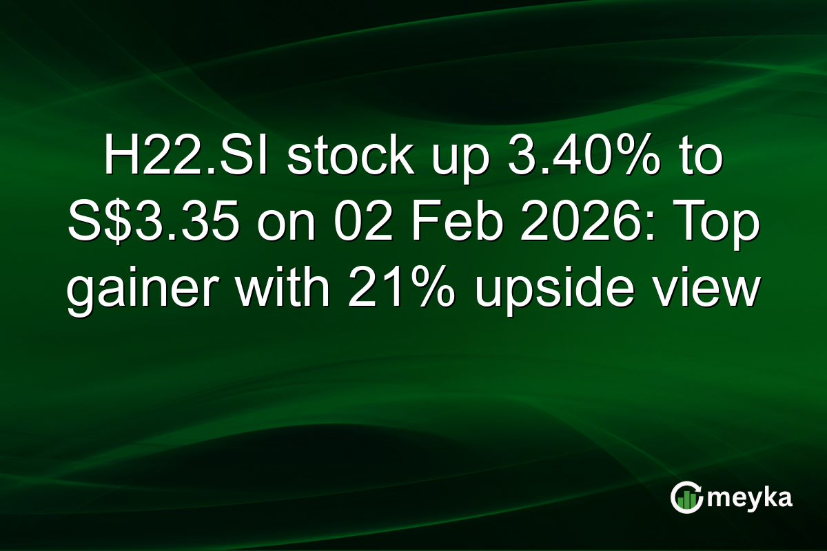H22.SI stock up 3.40% to S$3.35 on 02 Feb 2026: Top gainer with 21% upside view