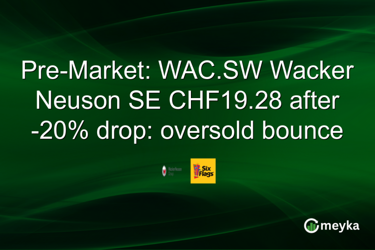 Pre-Market: WAC.SW Wacker Neuson SE CHF19.28 after -20% drop: oversold bounce