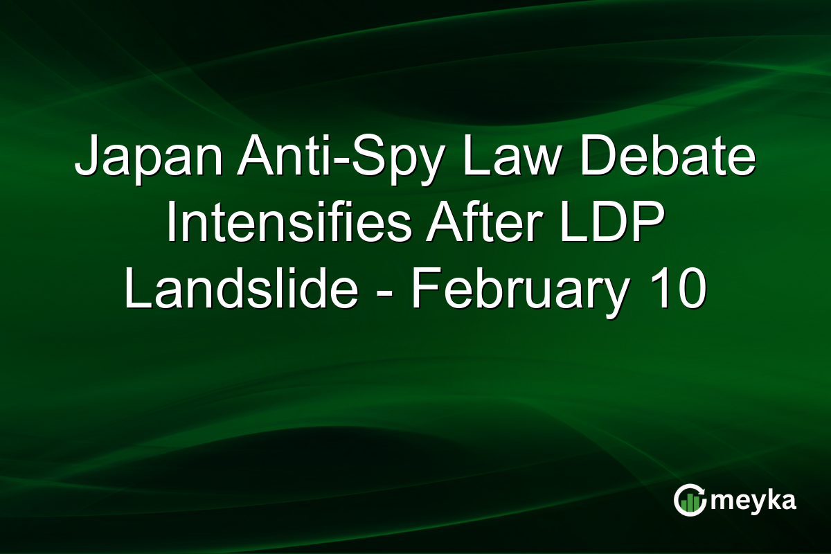 Japan Anti-Spy Law Debate Intensifies After LDP Landslide - February 10