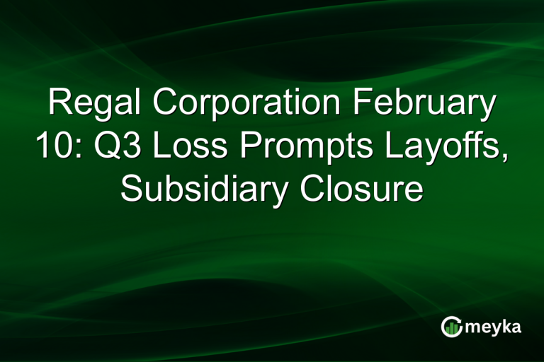 Regal Corporation February 10: Q3 Loss Prompts Layoffs, Subsidiary Closure