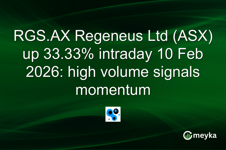 RGS.AX Regeneus Ltd (ASX) up 33.33% intraday 10 Feb 2026: high volume signals momentum
