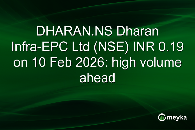 DHARAN.NS Dharan Infra-EPC Ltd (NSE) INR 0.19 on 10 Feb 2026: high volume ahead