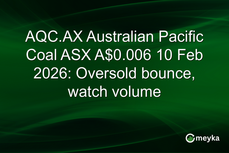 AQC.AX Australian Pacific Coal ASX A$0.006 10 Feb 2026: Oversold bounce, watch volume