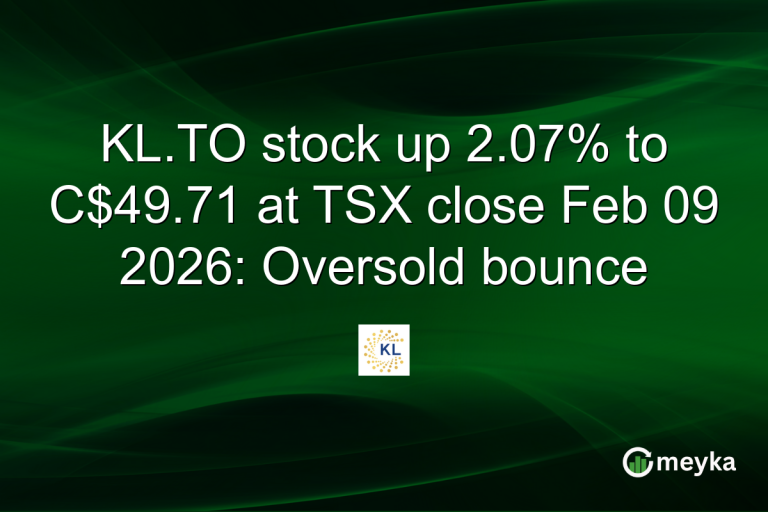 KL.TO stock up 2.07% to C$49.71 at TSX close Feb 09 2026: Oversold bounce