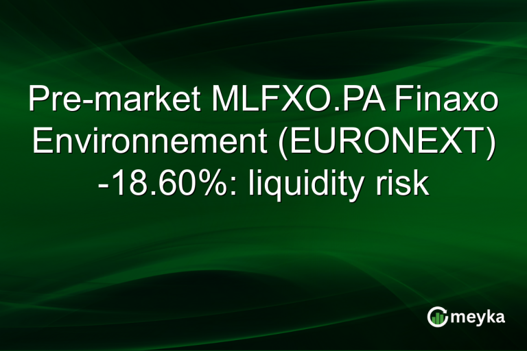 Pre-market MLFXO.PA Finaxo Environnement (EURONEXT) -18.60%: liquidity risk