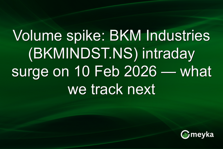 Volume spike: BKM Industries (BKMINDST.NS) intraday surge on 10 Feb 2026 — what we track next