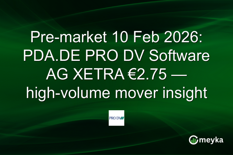 Pre-market 10 Feb 2026: PDA.DE PRO DV Software AG XETRA €2.75 — high-volume mover insight