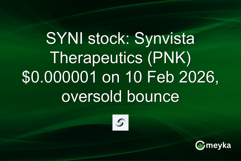 SYNI stock: Synvista Therapeutics (PNK) $0.000001 on 10 Feb 2026, oversold bounce
