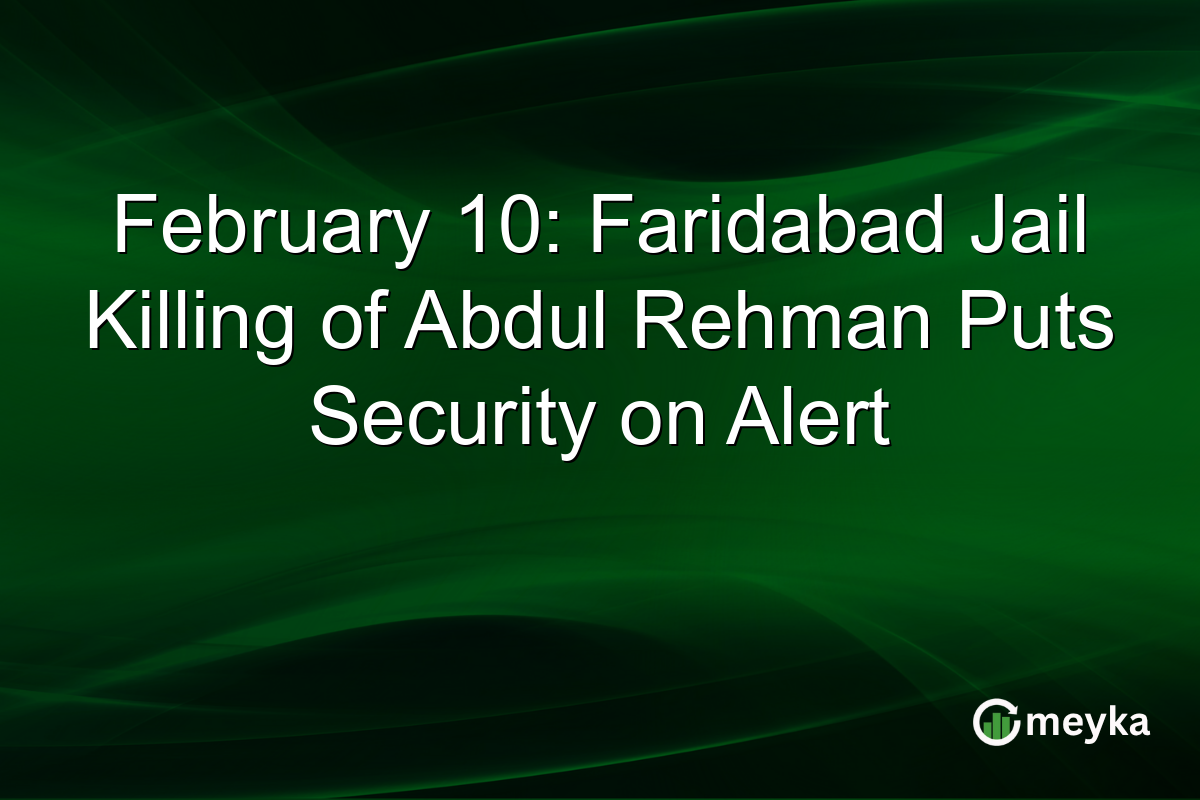February 10: Faridabad Jail Killing of Abdul Rehman Puts Security on Alert