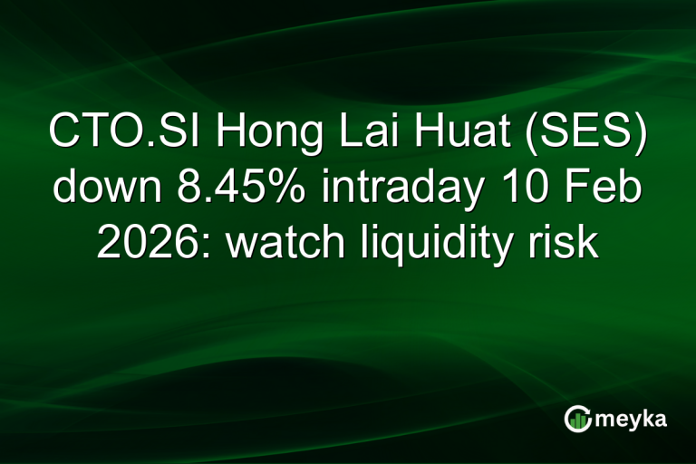 CTO.SI Hong Lai Huat (SES) down 8.45% intraday 10 Feb 2026: watch liquidity risk