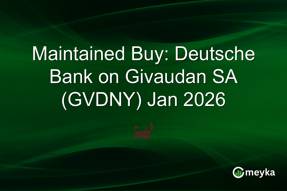 Maintained Buy: Deutsche Bank on Givaudan SA (GVDNY) Jan 2026