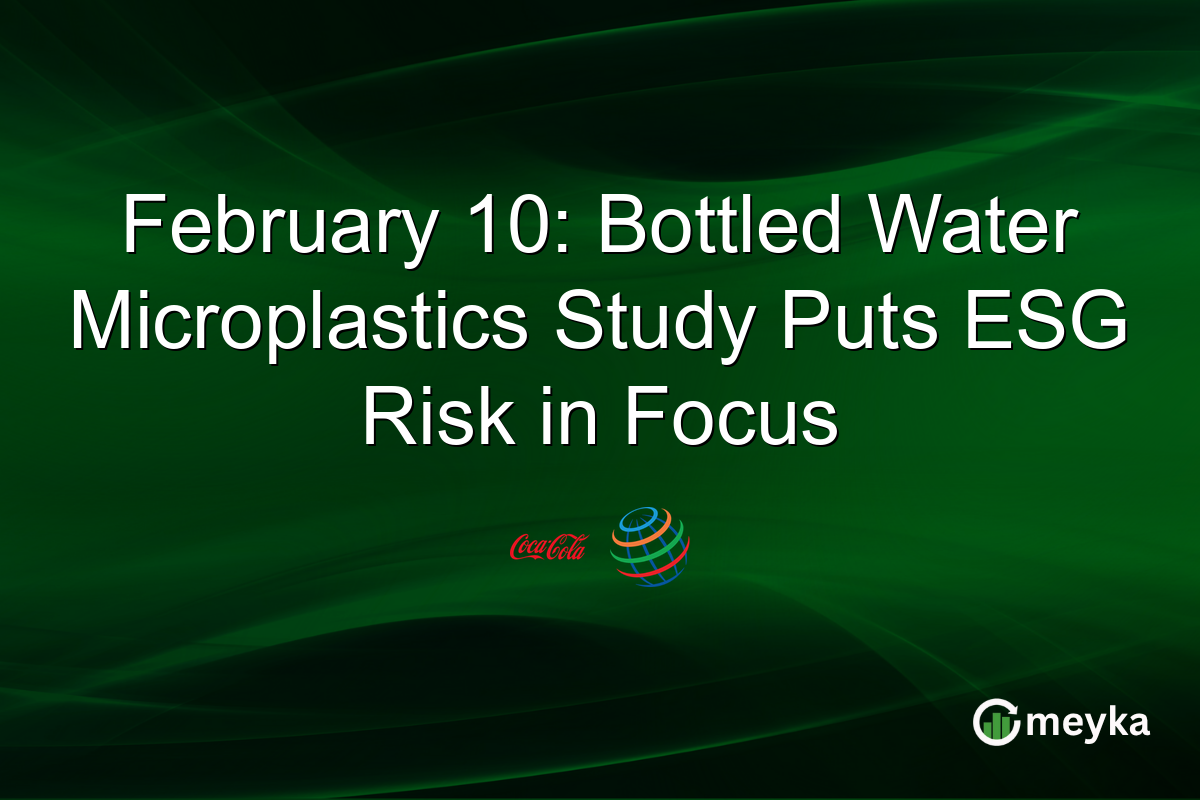 February 10: Bottled Water Microplastics Study Puts ESG Risk in Focus