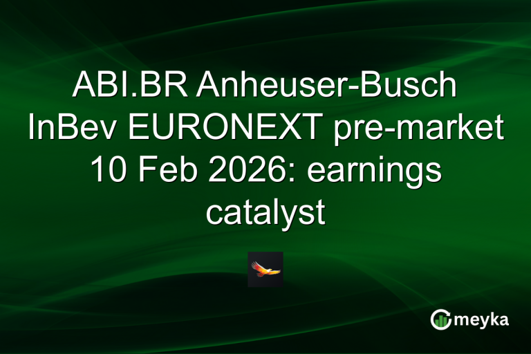 ABI.BR Anheuser-Busch InBev EURONEXT pre-market 10 Feb 2026: earnings catalyst