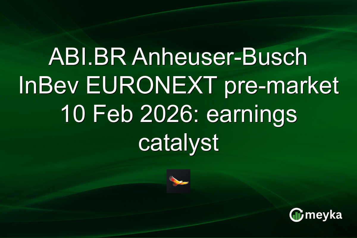 ABI.BR Anheuser-Busch InBev EURONEXT pre-market 10 Feb 2026: earnings catalyst