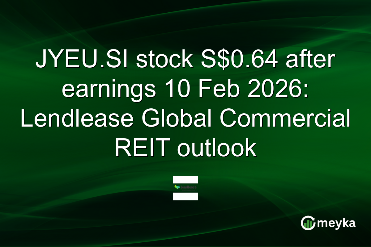 JYEU.SI stock S$0.64 after earnings 10 Feb 2026: Lendlease Global Commercial REIT outlook