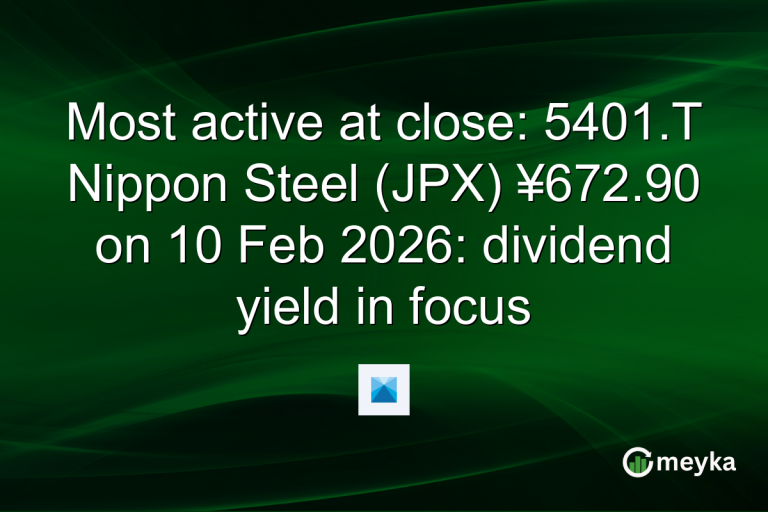 Most active at close: 5401.T Nippon Steel (JPX) ¥672.90 on 10 Feb 2026: dividend yield in focus