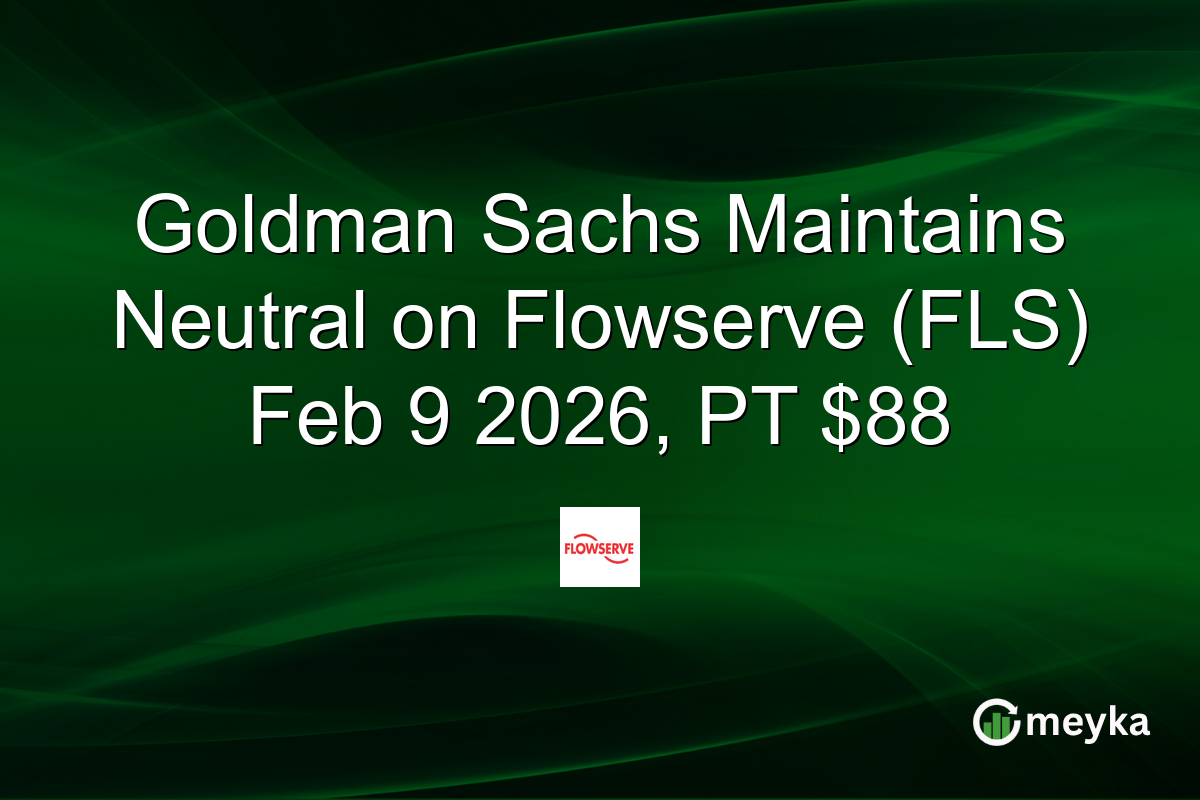 Goldman Sachs Maintains Neutral on Flowserve (FLS) Feb 9 2026, PT $88