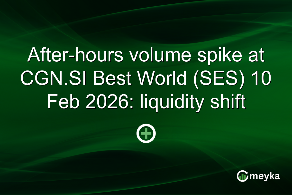After-hours volume spike at CGN.SI Best World (SES) 10 Feb 2026: liquidity shift