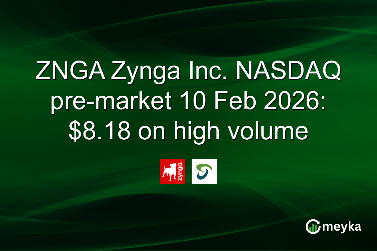 ZNGA Zynga Inc. NASDAQ pre-market 10 Feb 2026: $8.18 on high volume