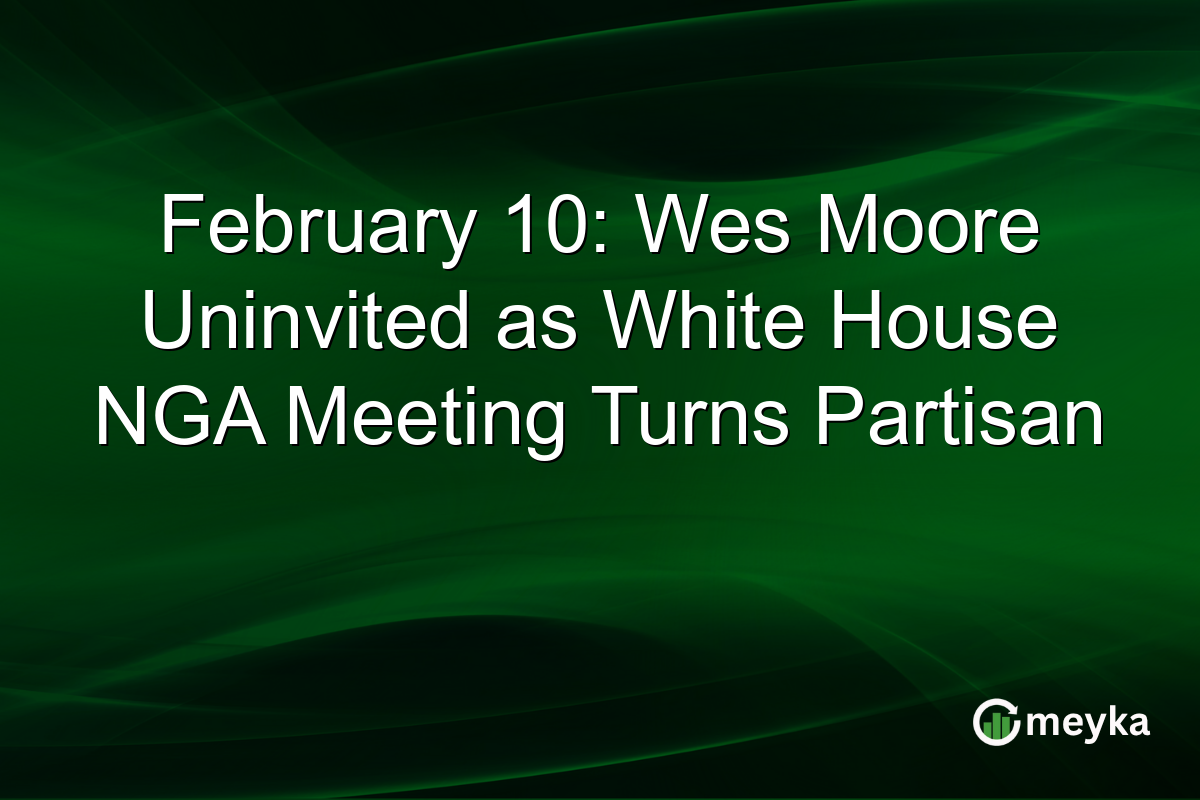 February 10: Wes Moore Uninvited as White House NGA Meeting Turns Partisan