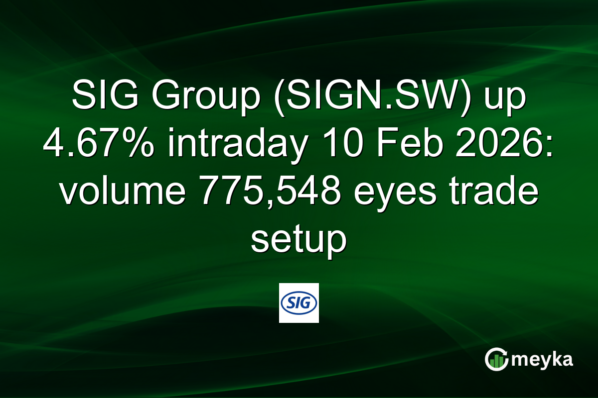 SIG Group (SIGN.SW) up 4.67% intraday 10 Feb 2026: volume 775,548 eyes trade setup