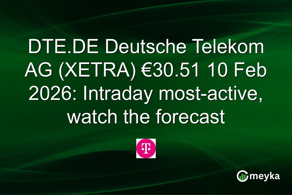 DTE.DE Deutsche Telekom AG (XETRA) €30.51 10 Feb 2026: Intraday most-active, watch the forecast